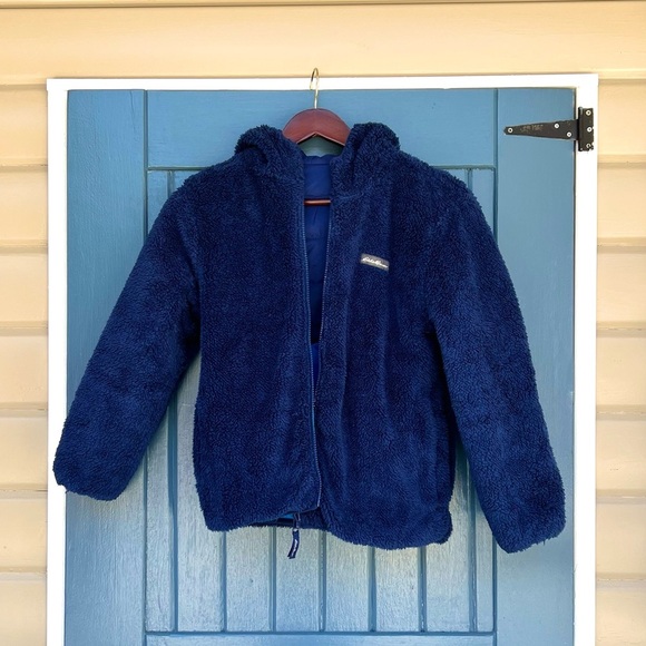 Eddie Bauer Reversible Winter Puffer Jacket Boy Size 10/12 - Picture 3 of 8